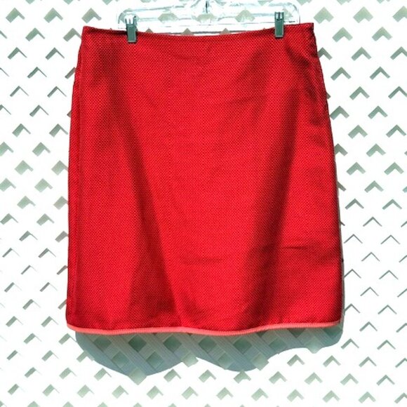 SWEET SANGRIA SALMON AND PINK POLK-A-DOT SUIT-SKIRT SET WITH BOWS - Picture 2 of 5